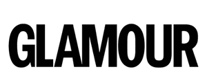 The image features the word "GLAMOUR" in bold, black, uppercase letters on a white background, evoking a sense of style and sophistication akin to deleted sections from a fashion editorial.