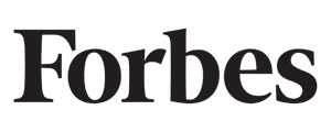 Forbes logo in bold black text elegantly contrasts against a shadowy backdrop, adding an air of sophistication.