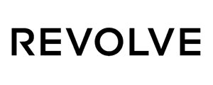 Black text logo reading "REVOLVE" on a transparent background.